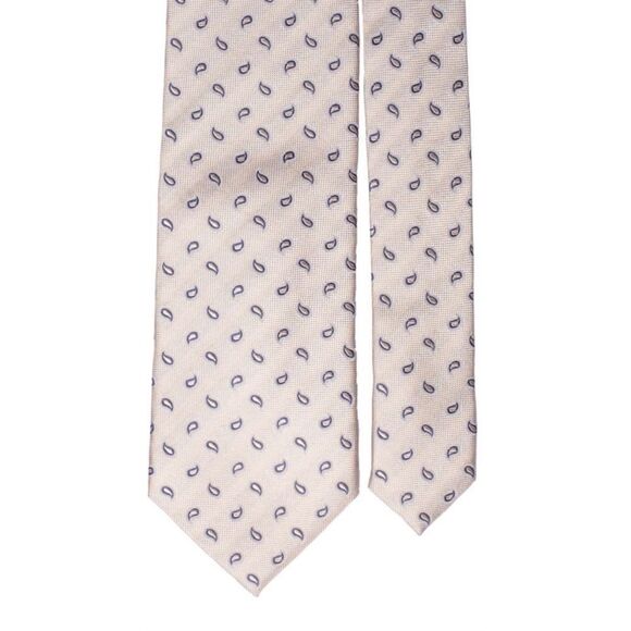 Trussardi Silk Ivory Silk Tie / Néw No Tags - Picture 1 of 8